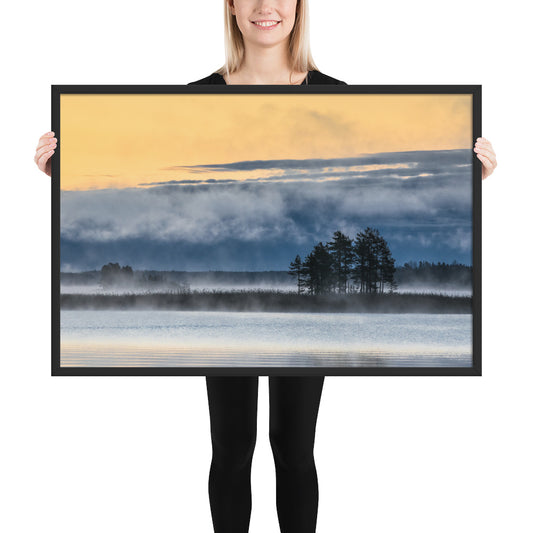 Fog Over Lagoda Framed poster