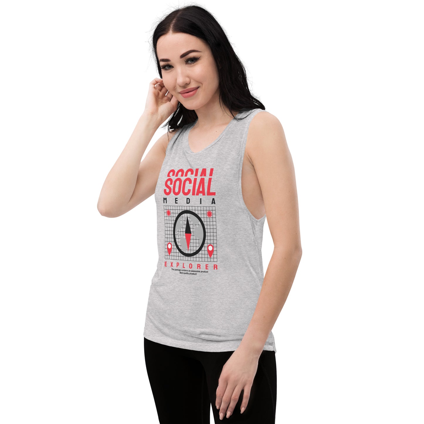 Social Media Explorer Ladies’ Muscle Tank