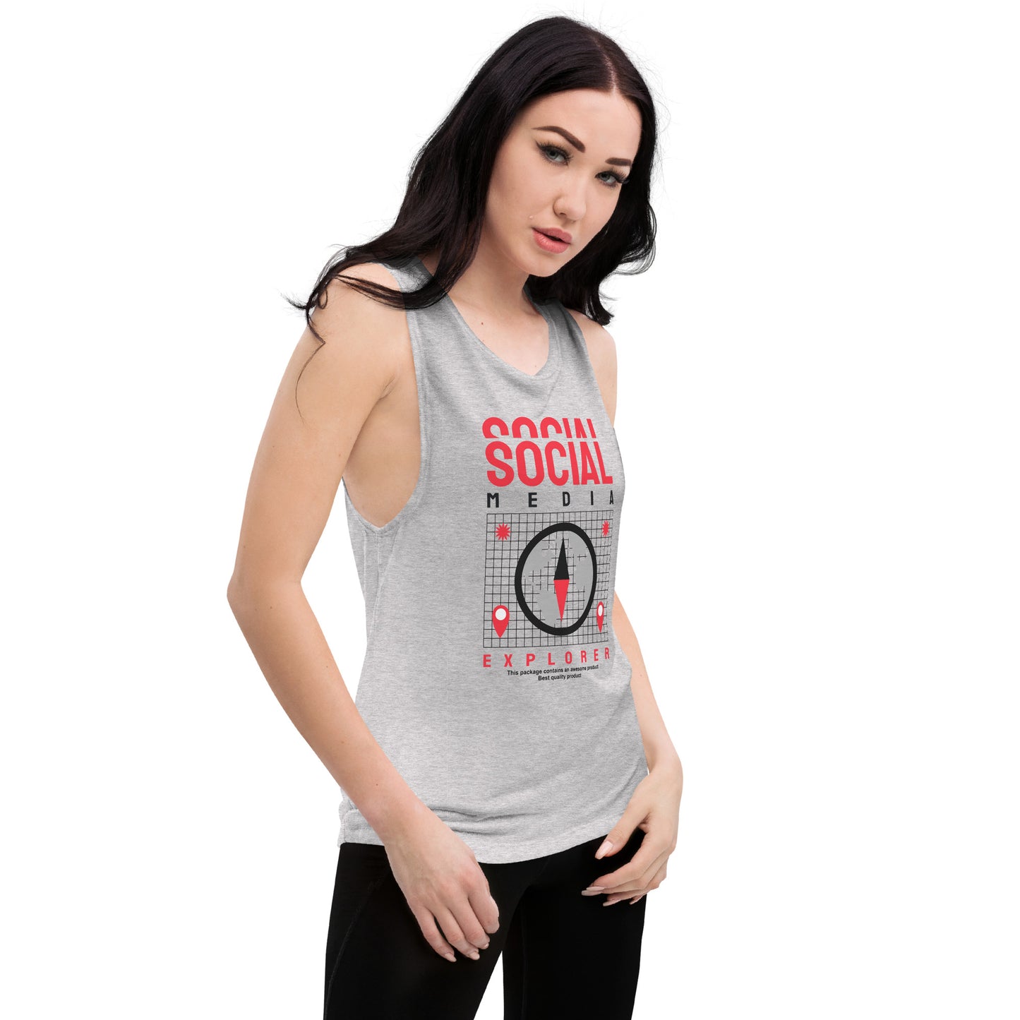 Social Media Explorer Ladies’ Muscle Tank