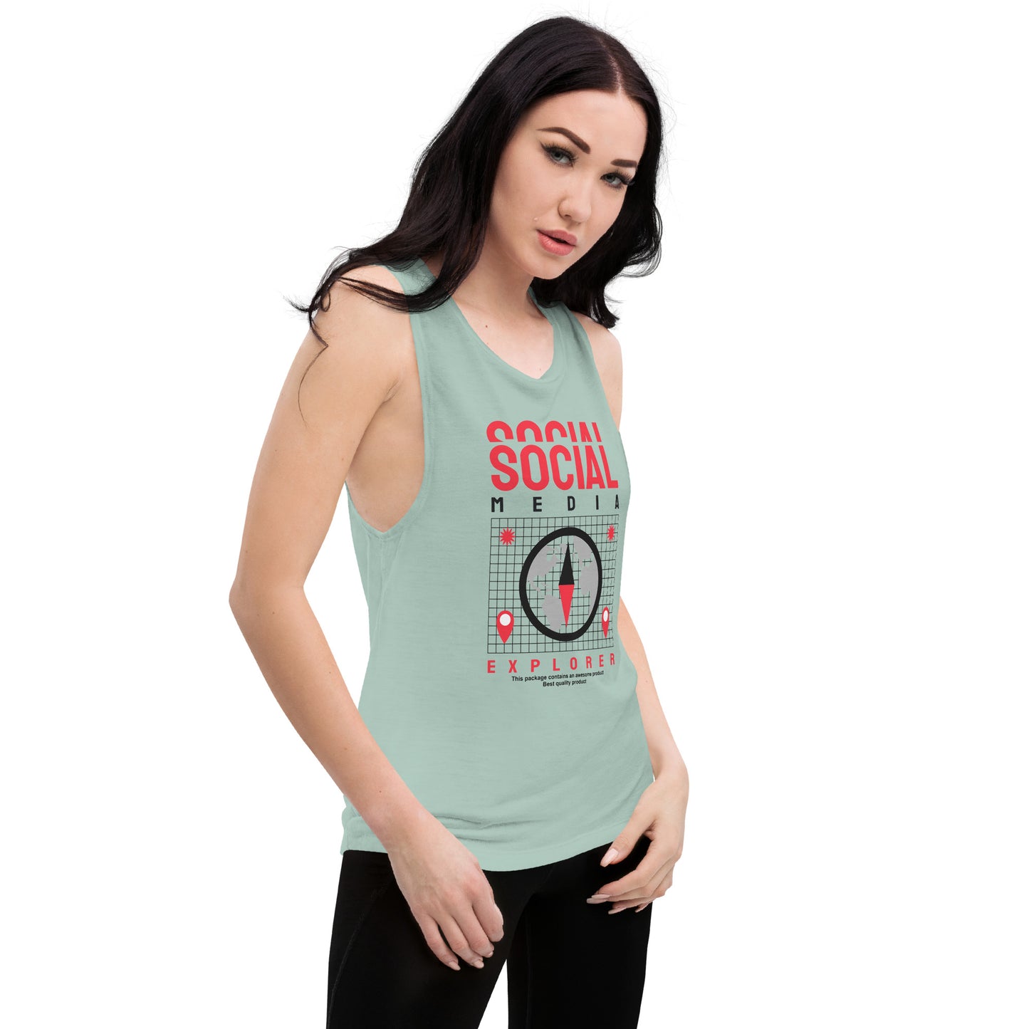 Social Media Explorer Ladies’ Muscle Tank