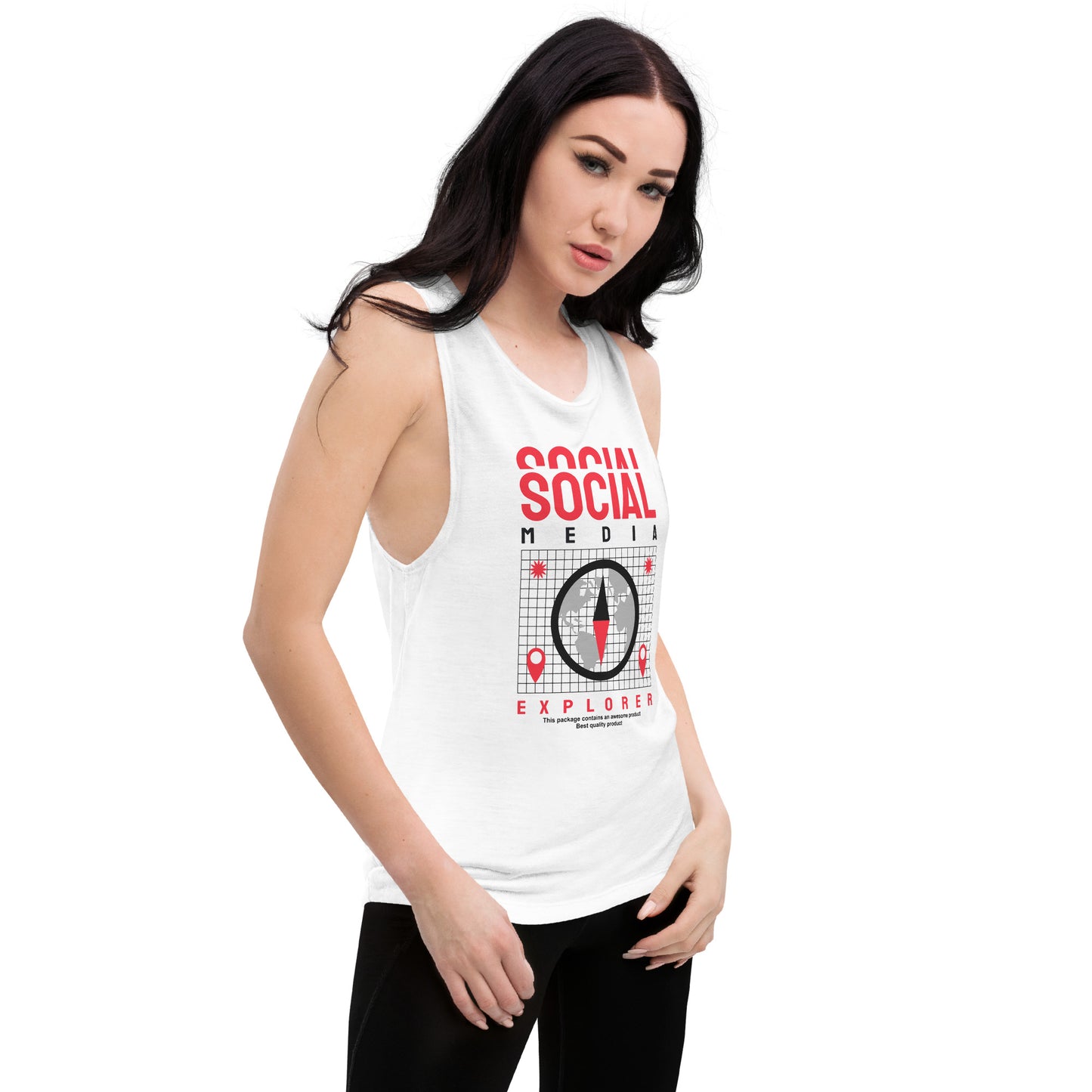 Social Media Explorer Ladies’ Muscle Tank